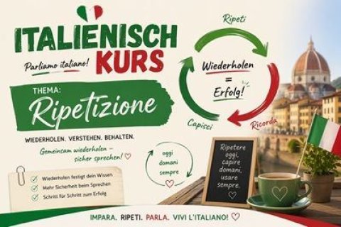 Werbeplakat f&uuml;r Italienisch-Wiederholer-Kurs A2